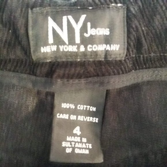 New York Jean Black Corduroy Pants*** - Picture 4 of 4